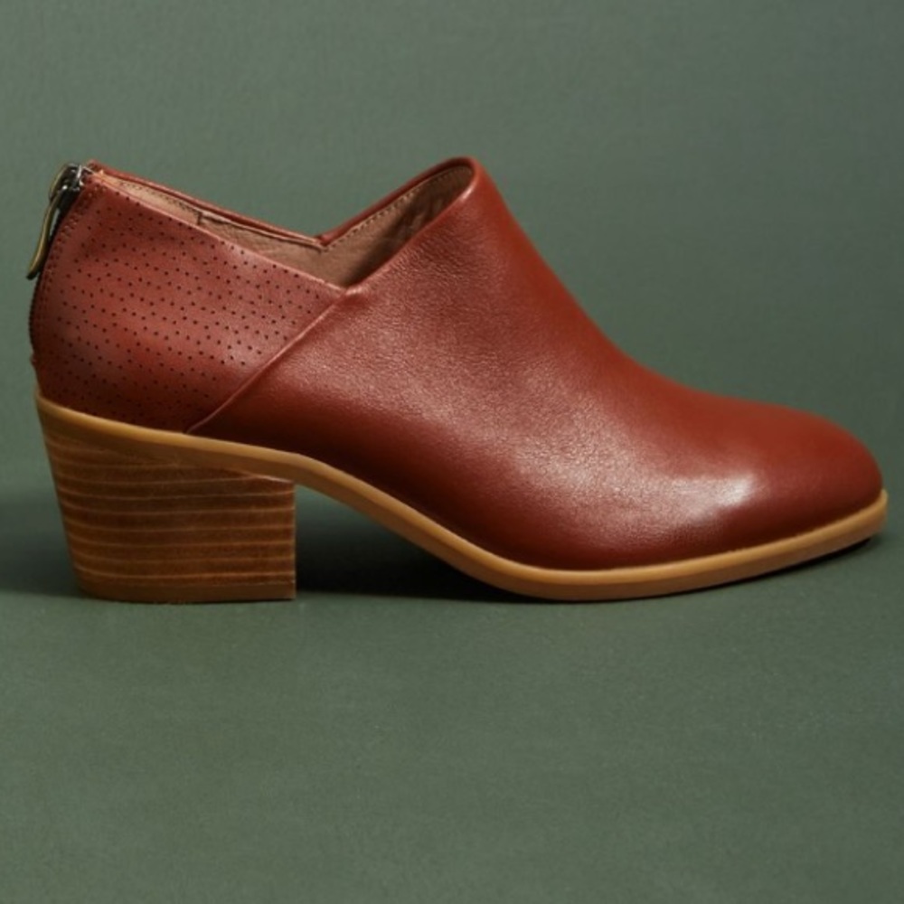 Anthro Bekah Leather Ankle Boots